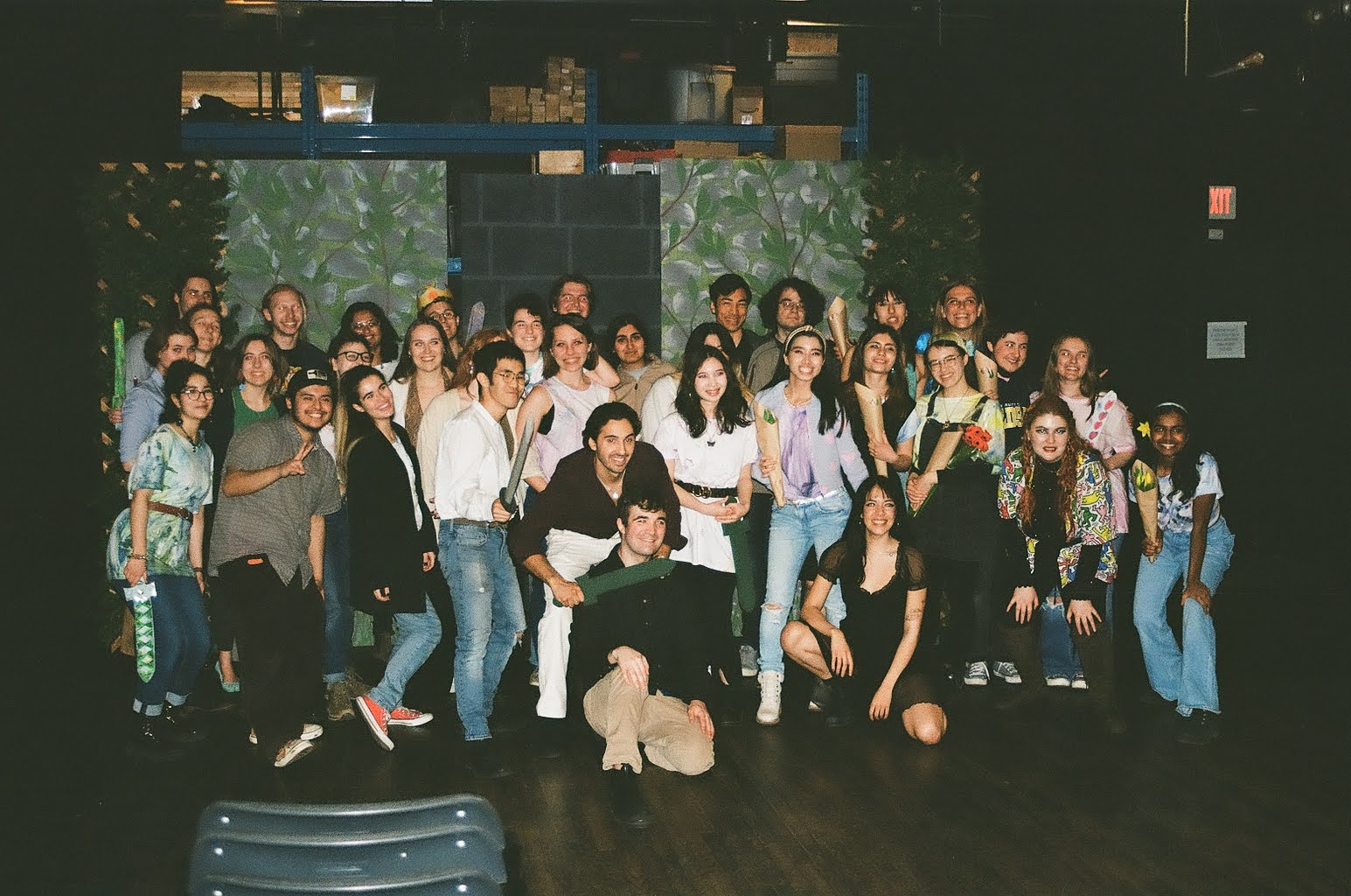 Cast and company of Macbeth the Musical gathered on stage