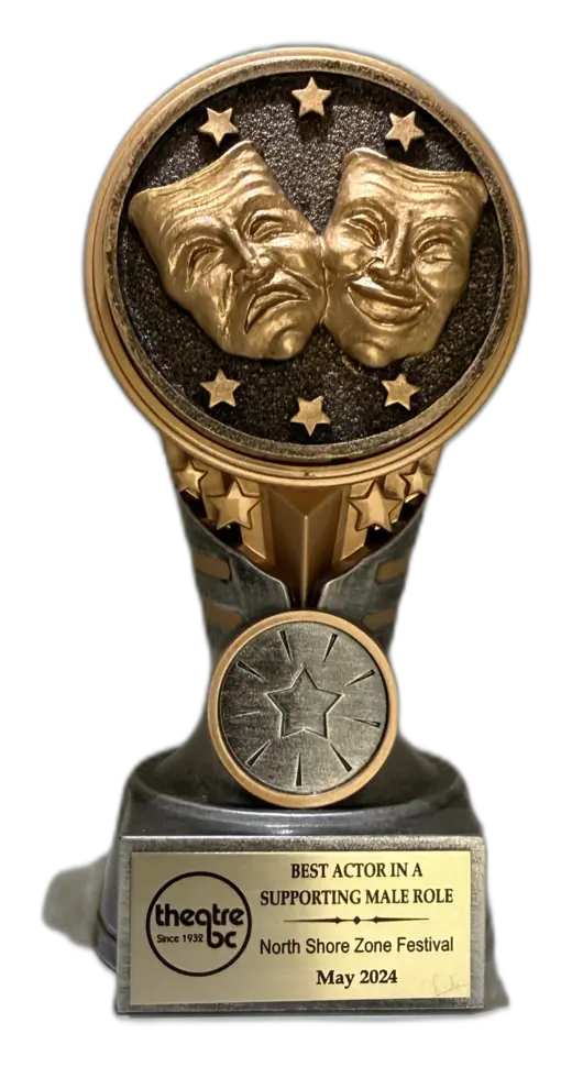 Theatre B.C. Best Actor in a Supporting Role trophy